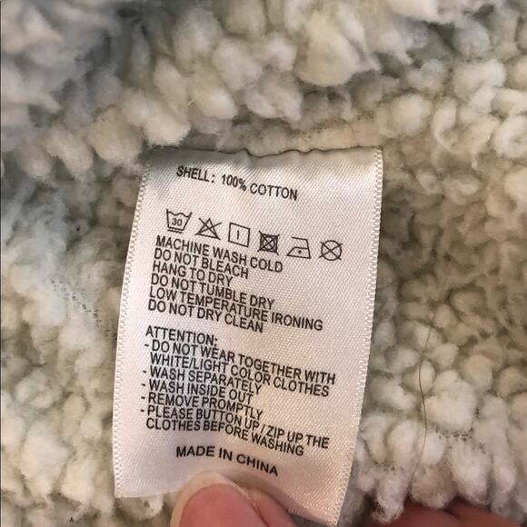 John Galt Sherpa denim jacket Y2K warm stylish size S/M - Picture 7 of 9